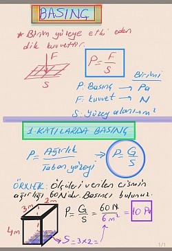 BASINÇ (1.Katılarda Basınç)