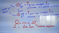 özısı birimleri ve Isı Formülü